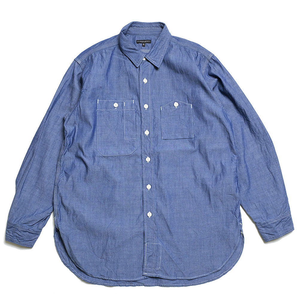 【新品】  Engineered Garments / エンジニアドガーメンツ | Work Shirt - Cone Chambray シャンブレー ワークシャツ | L | インディゴ | メンズ