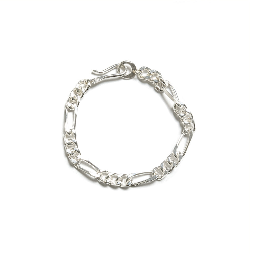 SunKu - chain Bracelet(Figaro) - Silver - SK-296-FG