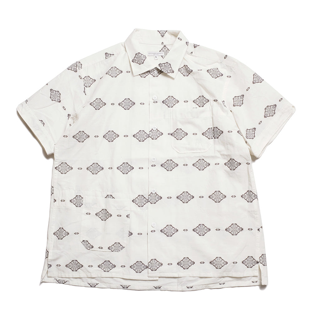 Engineered Garments - Camp Shirt - Cotton Ikat Print - SW016 – Sun