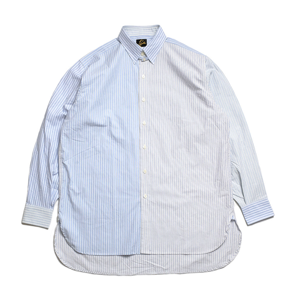 Needles - Combo Tab Collar Shirt - Cotton Typewriter Stripe