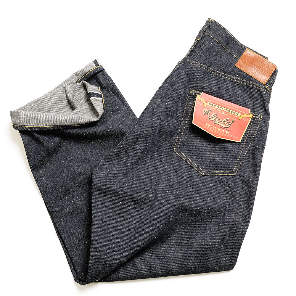 GOLD - RECYCLED WASTE SUVIN COTTON YARN 11.5oz. DENIM 5POCKET WIDE 