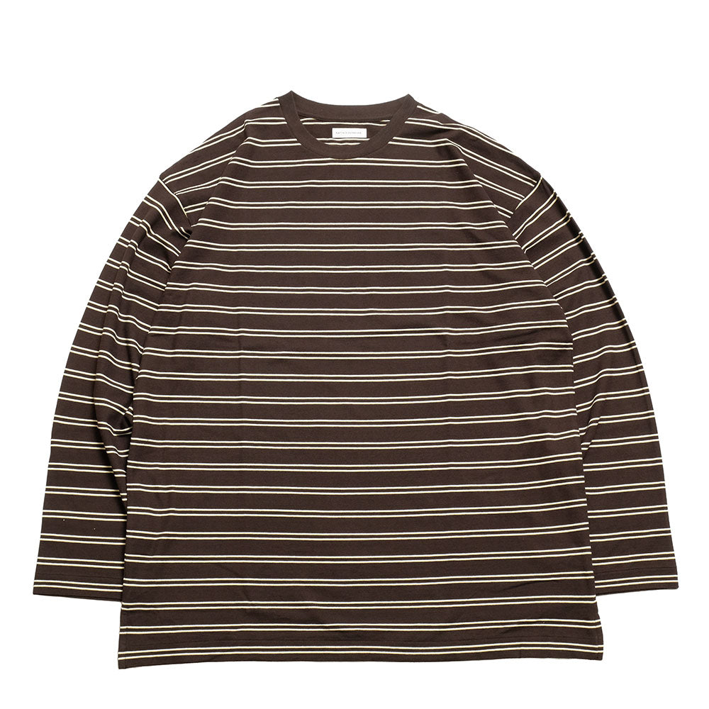 さんそん KAPTAIN SUNSHINE - Hard Twisted Stripe Jersey L/S Tee - KS26SCS07