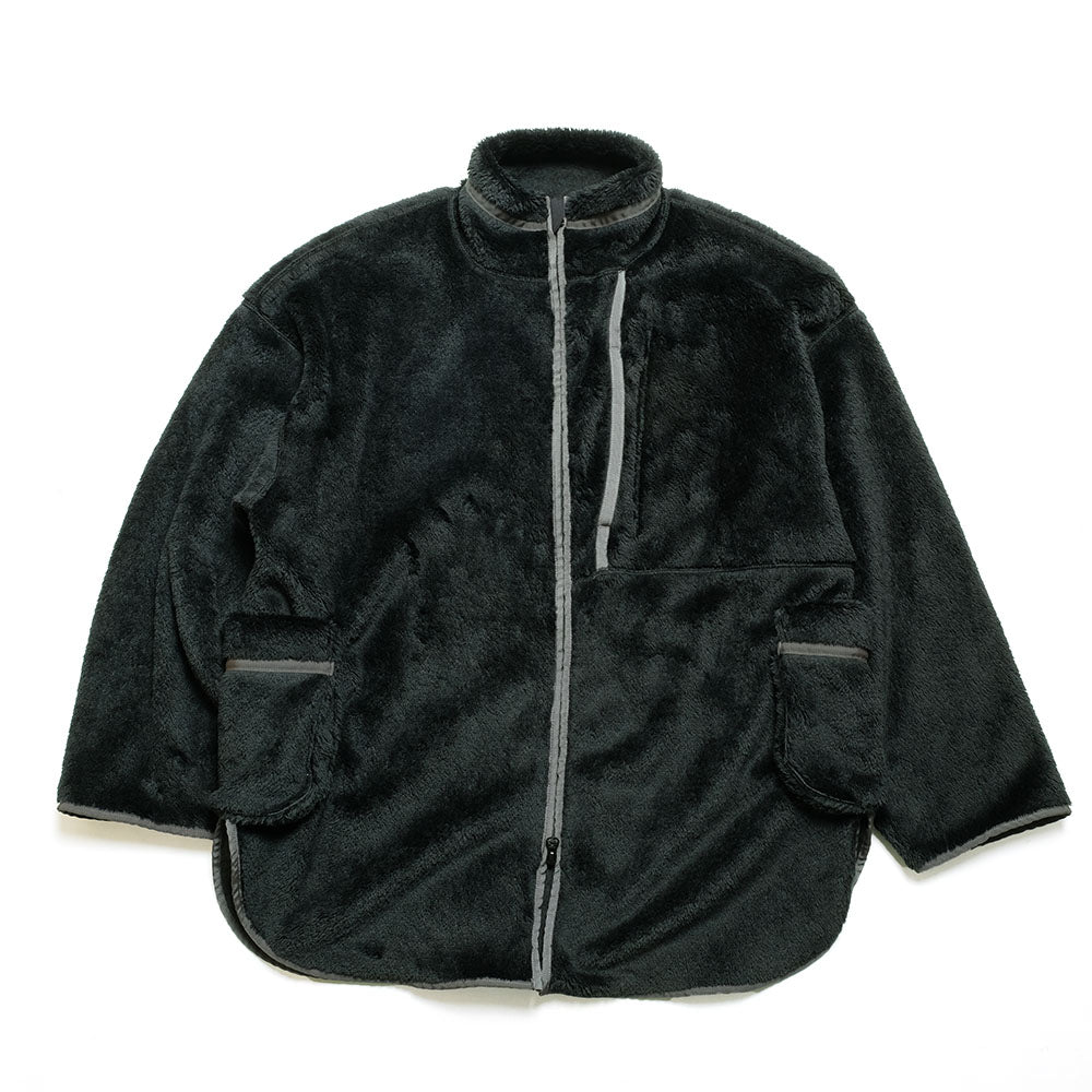 HIGH LOFT FLEECE SHIRT JACKET  BLACK