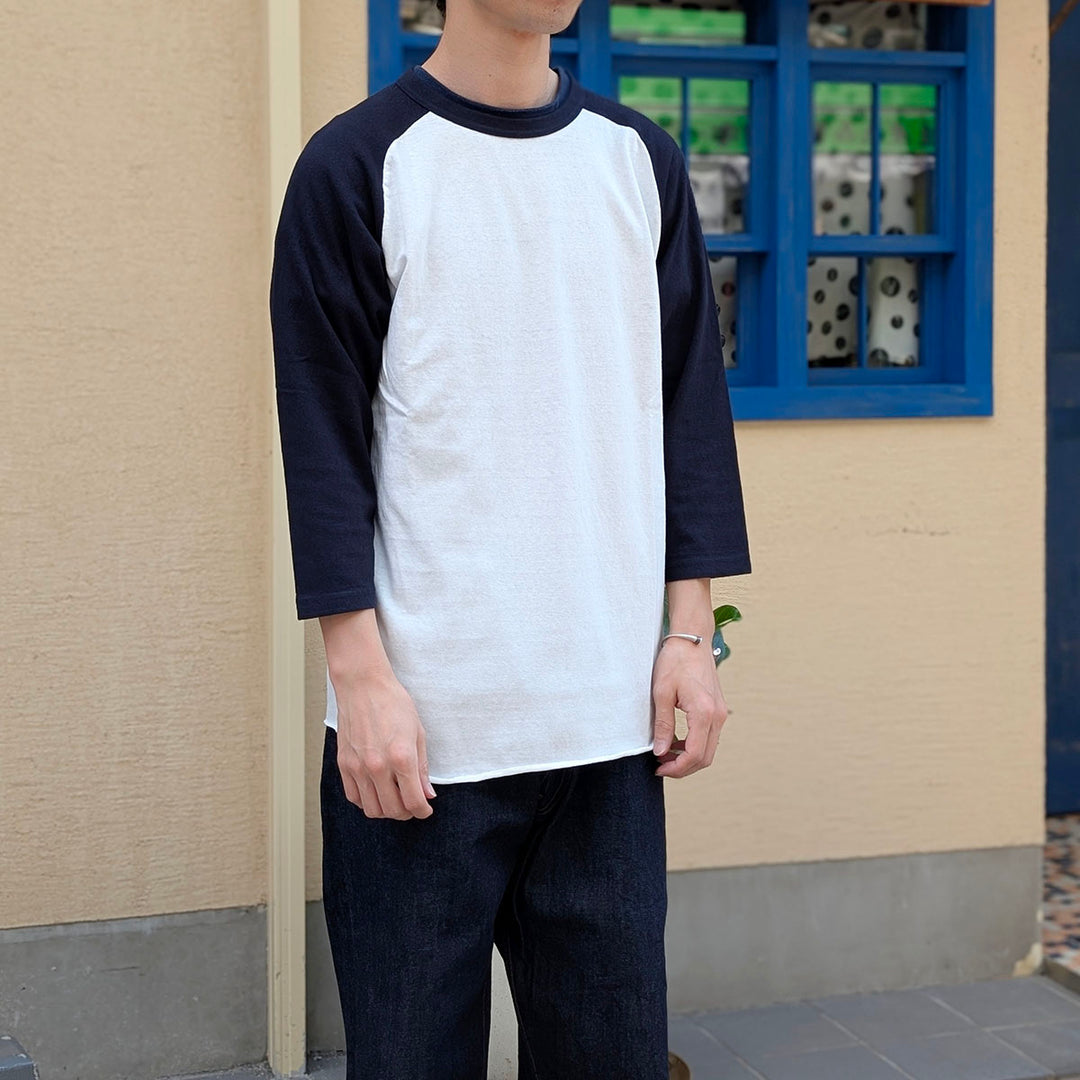 FilMelange - DOYLE - Organic Raffy Tenjiku / baseball T - 1001152