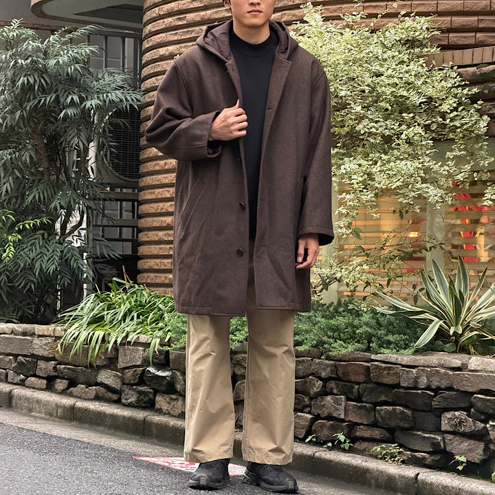 THE DAY - MELTON HOODED COAT - D26AW-05001