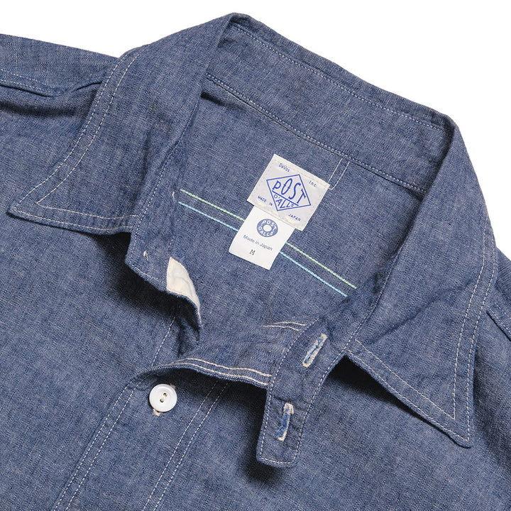 POST O'ALLS - St.Louis - Chambray indigo - 3217-11