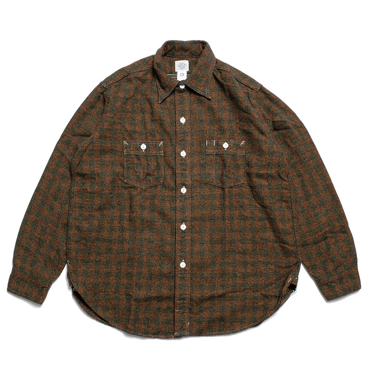 POST O'ALLS - St.Louis - Cotton Flannel Plaid orange block - 3217-FP4