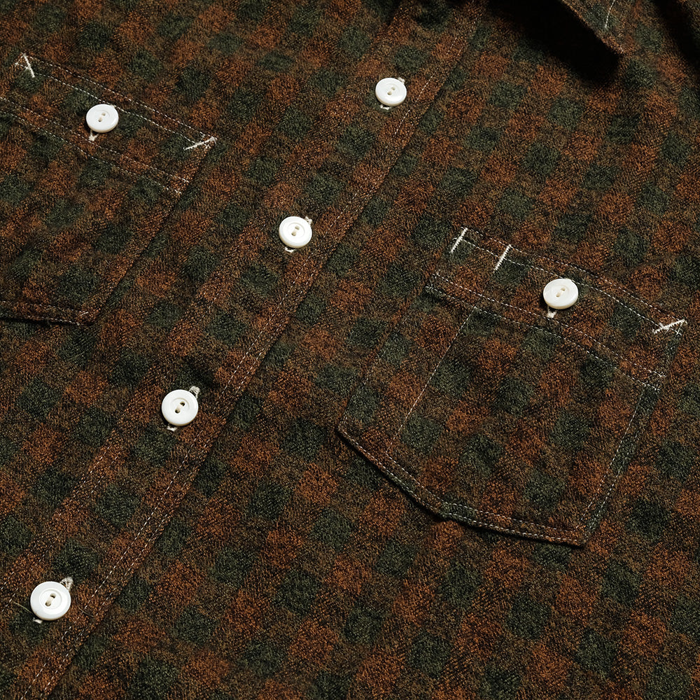 POST O'ALLS - St.Louis - Cotton Flannel Plaid orange block - 3217-FP4