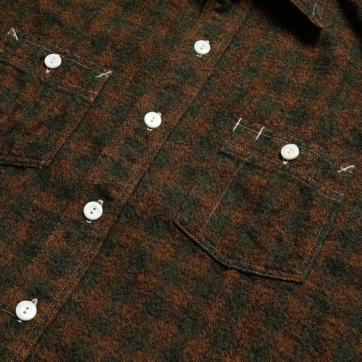 POST O'ALLS - St.Louis - Cotton Flannel Plaid orange block - 3217-FP4