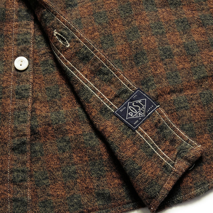 POST O'ALLS - St.Louis - Cotton Flannel Plaid orange block - 3217-FP4