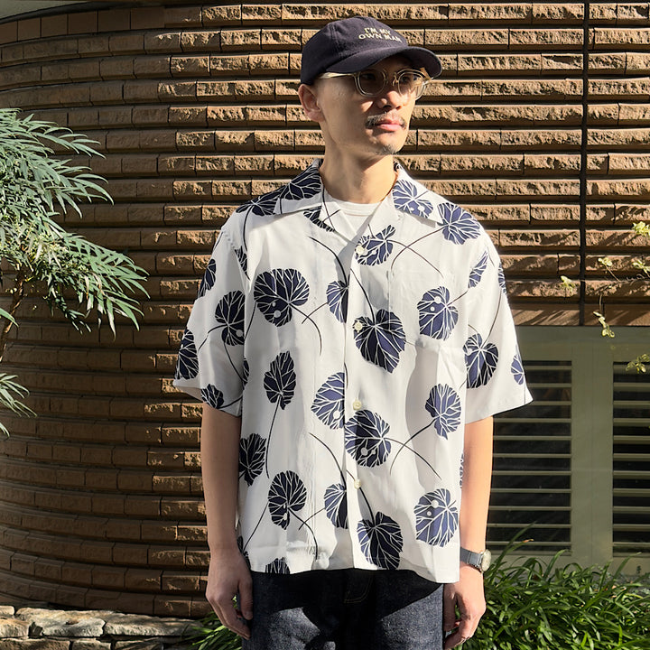 SOUTH2 WEST8 - S/S Open Collar Shirt - Leaf - SX678