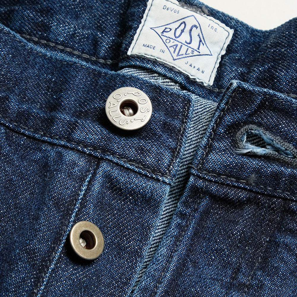 POST O'ALLS - No.10 Five Pocket - 12oz. Denim Indigo Deep Wash - 3324-12DI