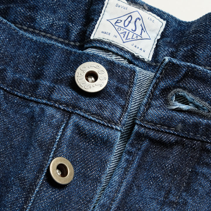 POST O'ALLS - No.10 Five Pocket - 12oz. Denim Indigo Deep Wash - 3324-12DI