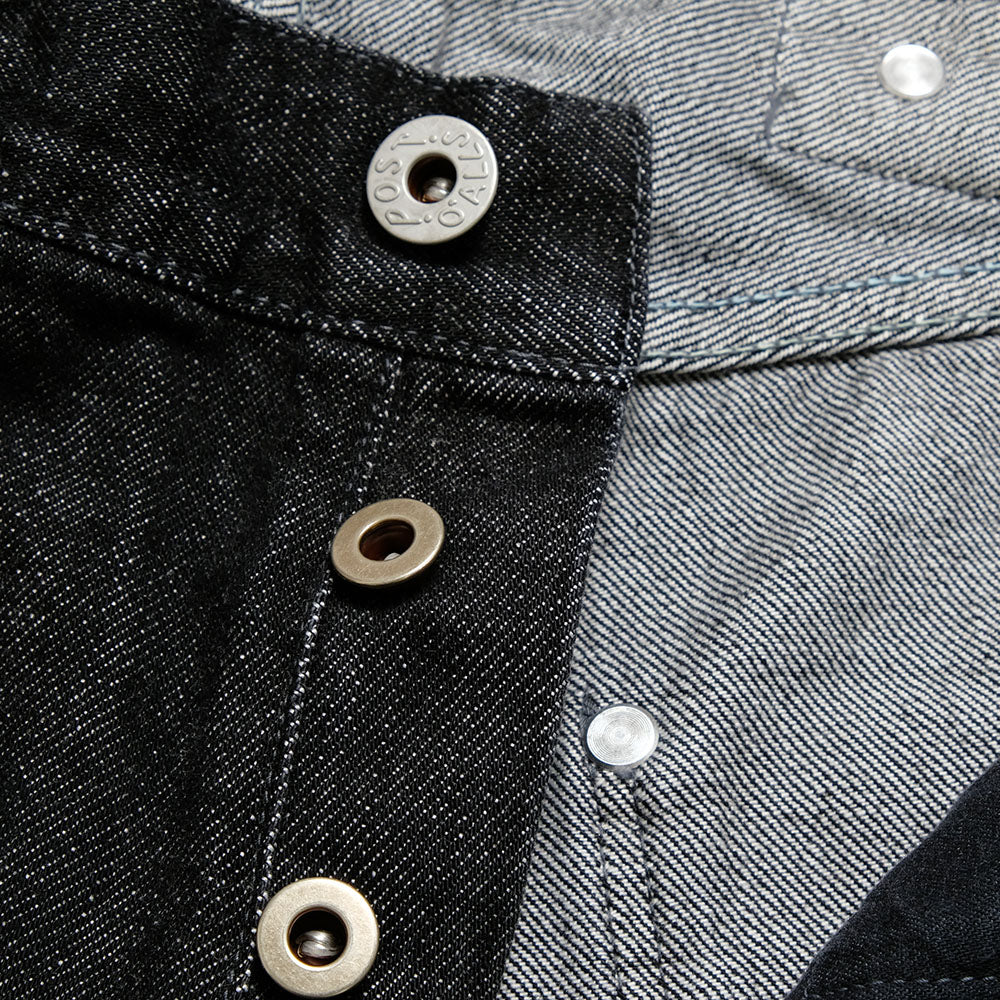 POST O'ALLS - No.10 Five Pocket - 12oz. Denim Black Deep Wash - 3324-12DB