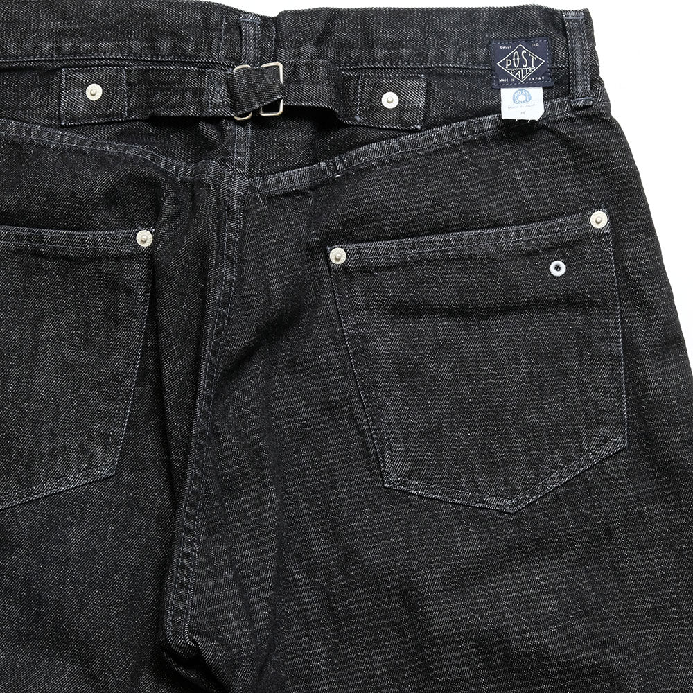 POST O'ALLS - No.10 Five Pocket - 12oz. Denim Black Deep Wash - 3324-12DB