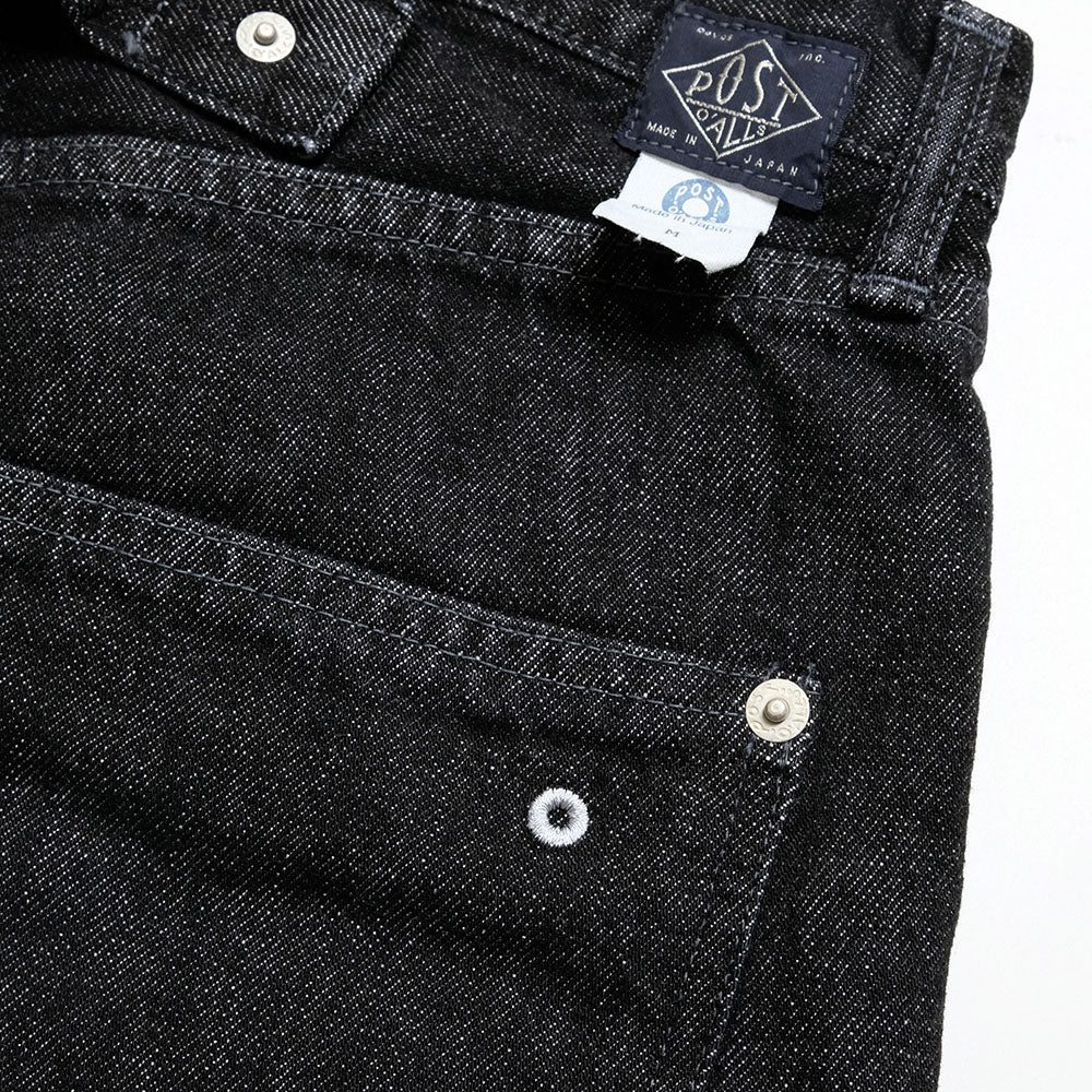 POST O'ALLS - No.10 Five Pocket - 12oz. Denim Black Deep Wash - 3324-12DB