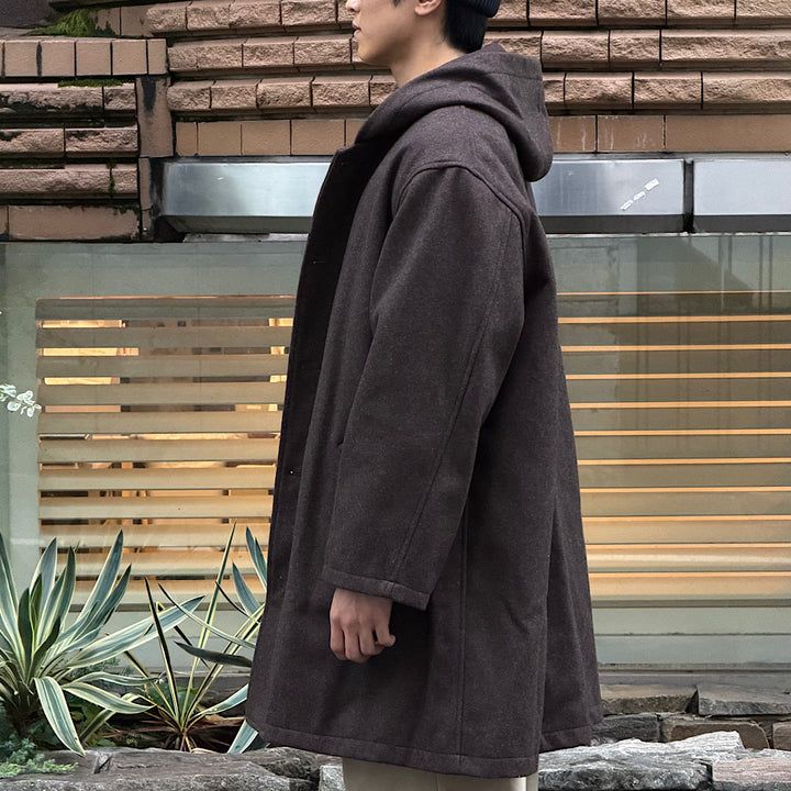 THE DAY - MELTON HOODED COAT - D26AW-05001