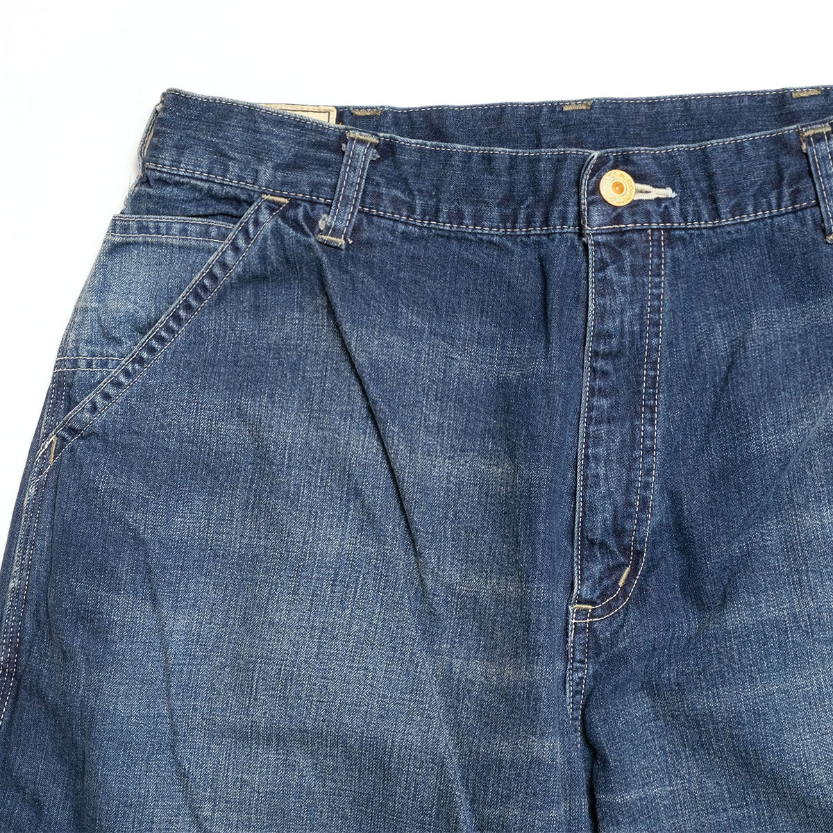 BURGUS PLUS - Work Painter Pants - 11oz. Denim - Mid Used - 560-10