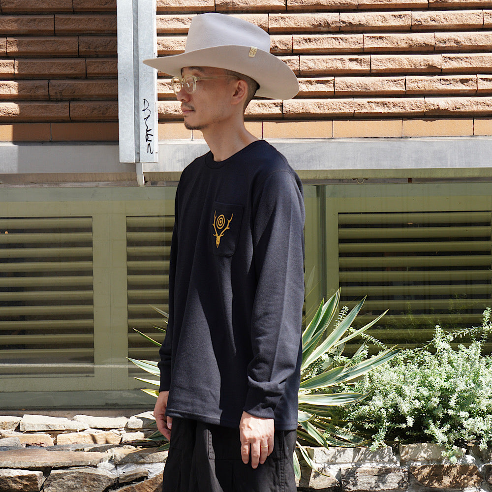 South2 West8 - L/S Round Pocket-Tee - Circle Horn - RW658