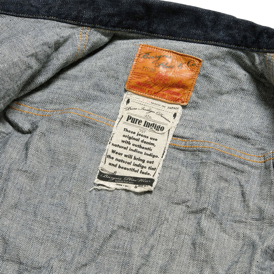 Burgus Plus - Natural Indigo - 1st Type Denim Jacket T-back style - 71928-XXT
