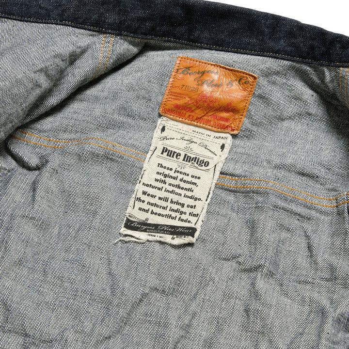 Burgus Plus - Natural Indigo - 1st Type Denim Jacket T-back style - 71928-XXT
