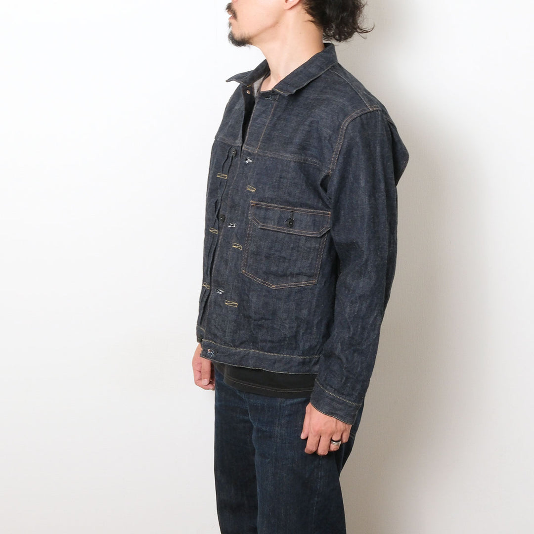 Burgus Plus - Natural Indigo - 1st Type Denim Jacket T-back style - 71928-XXT
