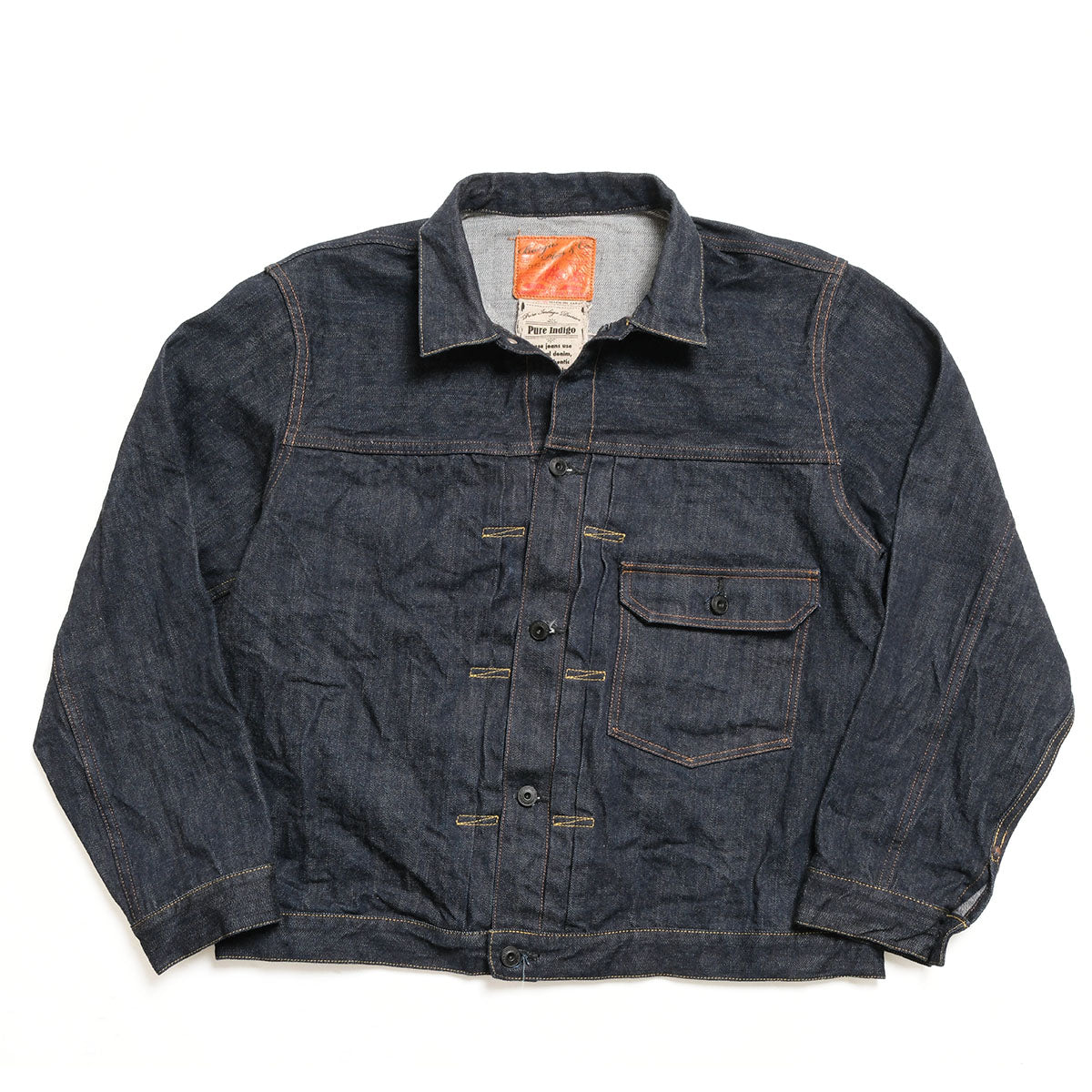 Burgus Plus - Natural Indigo - 1st Type Denim Jacket T-back style
