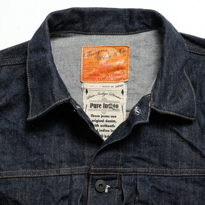 Burgus Plus - Natural Indigo - 1st Type Denim Jacket T-back style - 71928-XXT