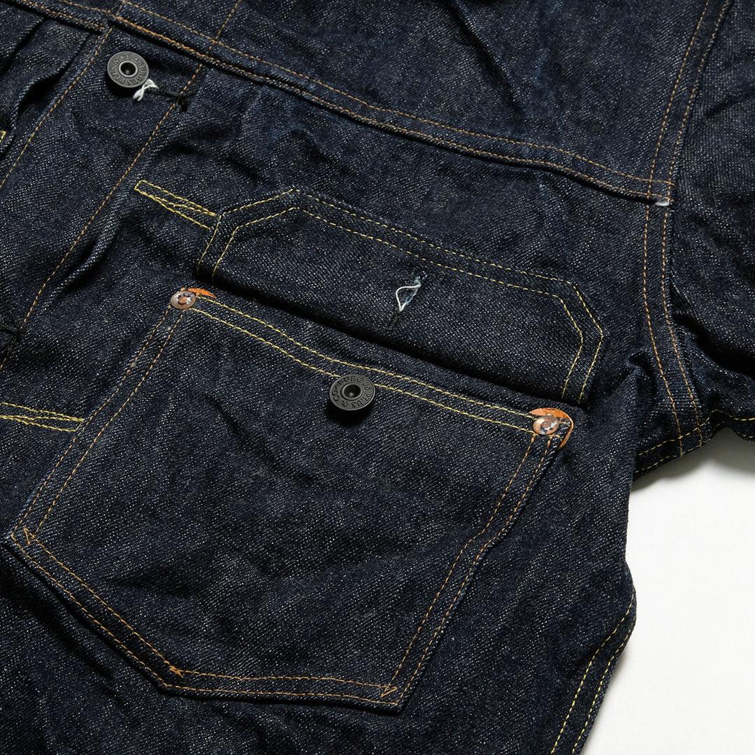 Burgus Plus - Natural Indigo - 1st Type Denim Jacket T-back style - 71928-XXT
