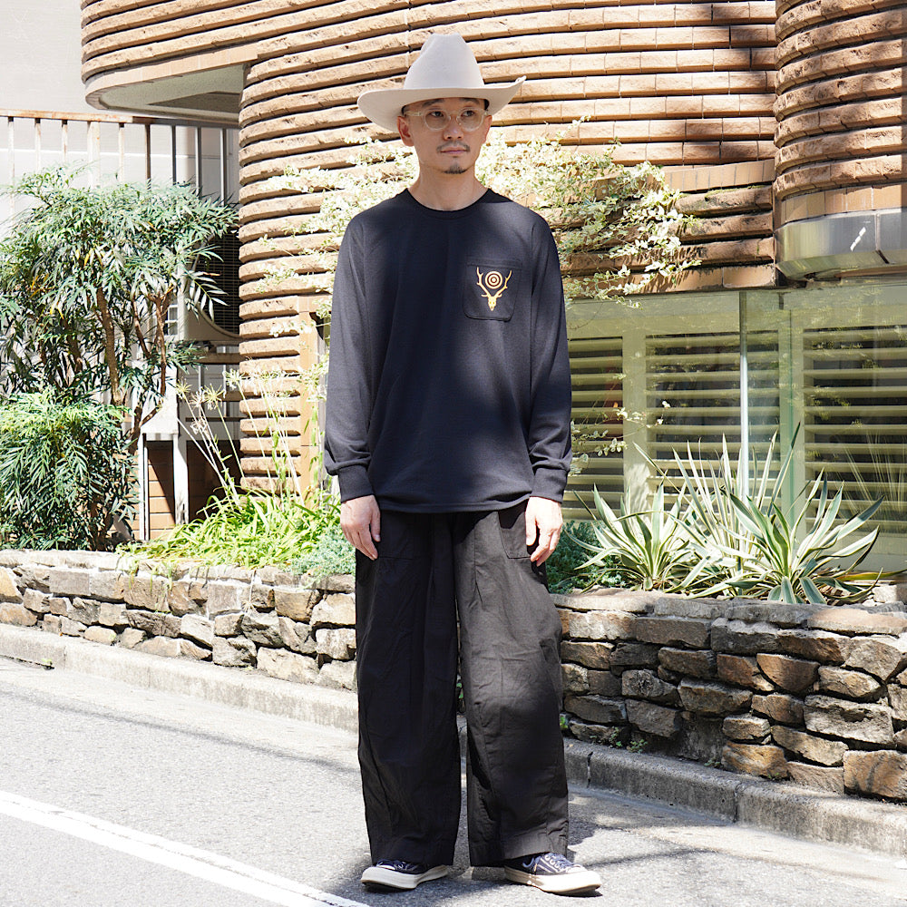 South2 West8 - L/S Round Pocket-Tee - Circle Horn - RW658