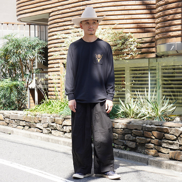 South2 West8 - L/S Round Pocket-Tee - Circle Horn - RW658