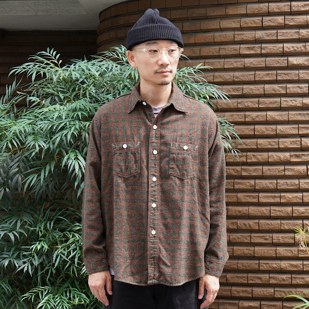 POST O'ALLS - St.Louis - Cotton Flannel Plaid orange block - 3217-FP4