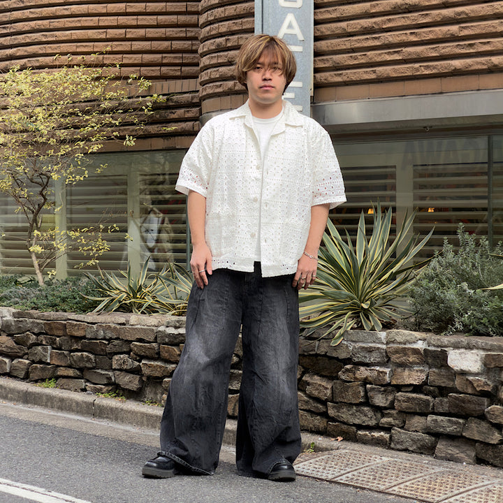 SOUTH2 WEST8 - Cabana Shirt - Cutwork Embroidery - SX701