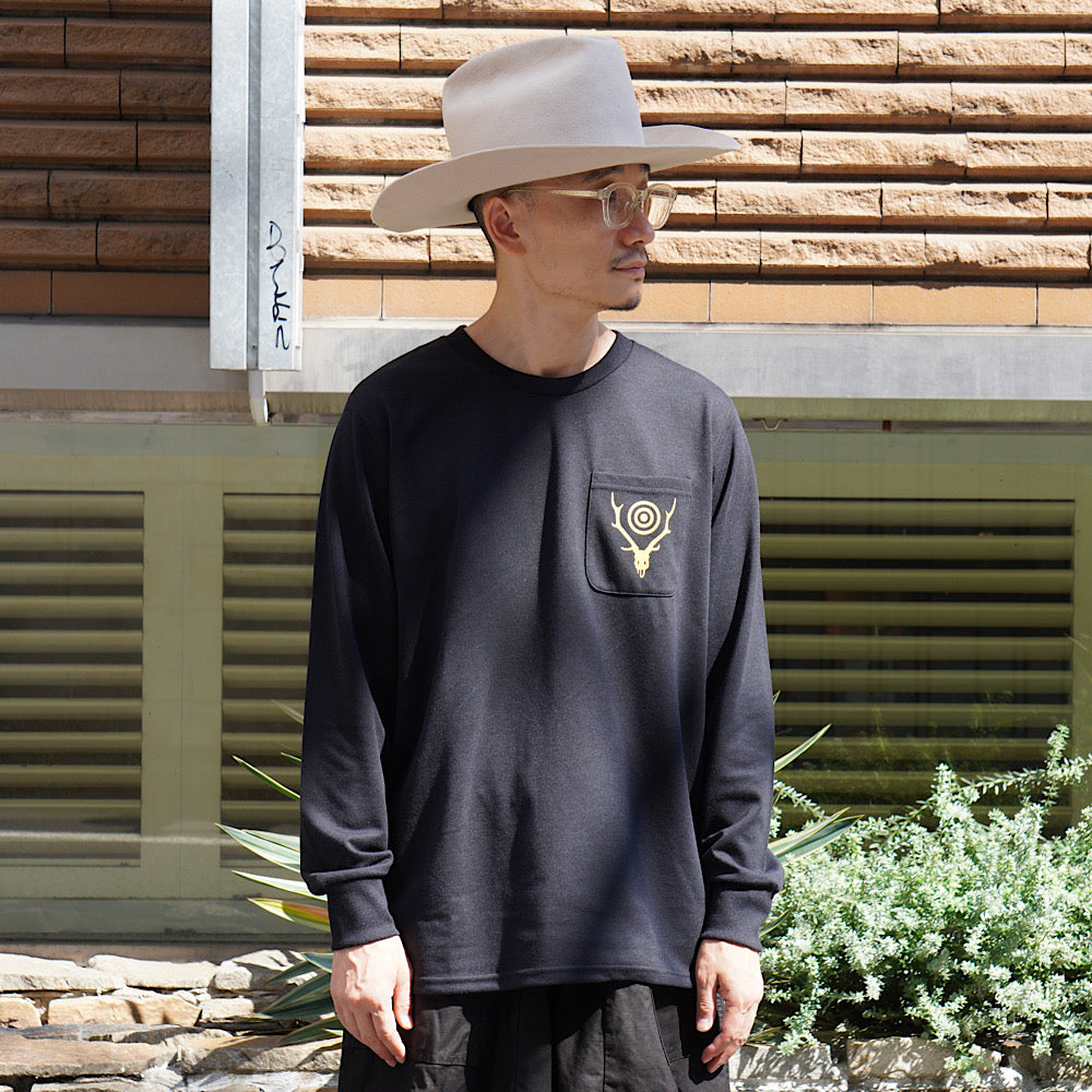 South2 West8 - L/S Round Pocket-Tee - Circle Horn - RW658