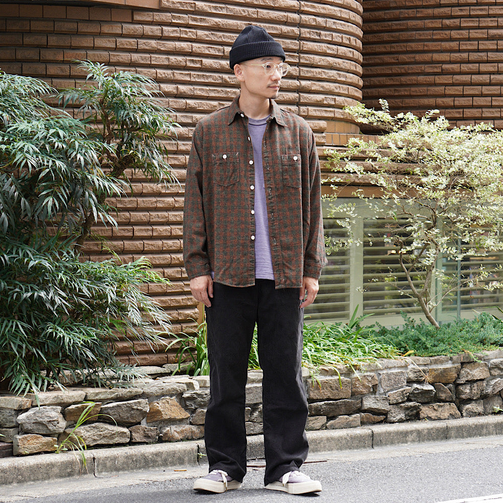 POST O'ALLS - St.Louis - Cotton Flannel Plaid orange block - 3217-FP4