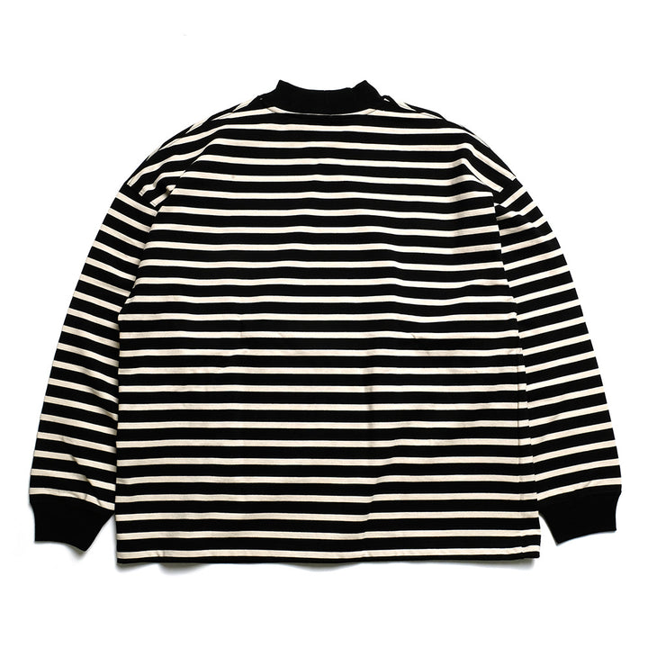 THE DAY - MOCK NECK BORDER L/S T-SHIRT - D24AW-02001