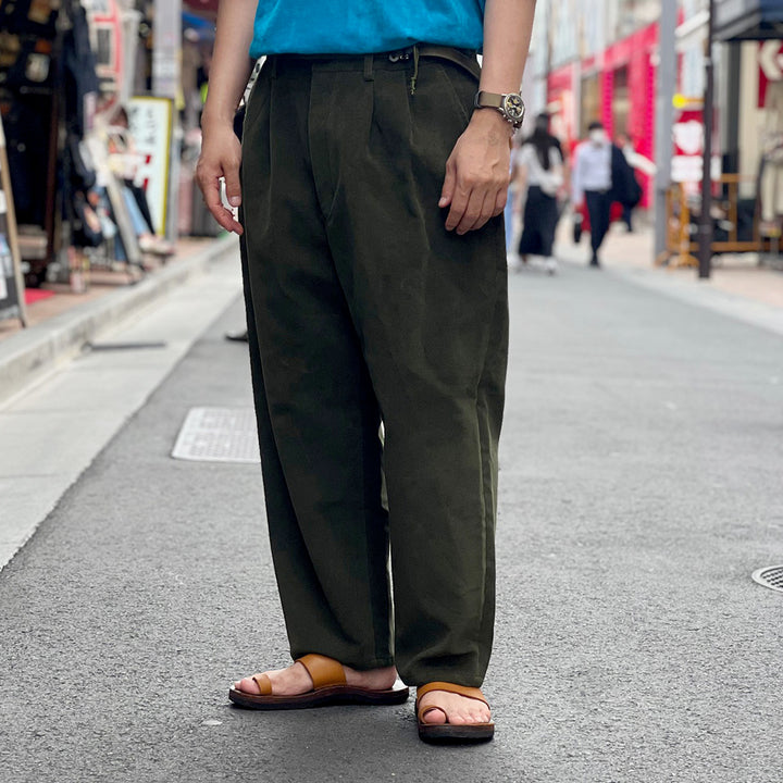 THE DAY - BRITISH MOLESKIN 2TUCK PANTS - D24AW-04001