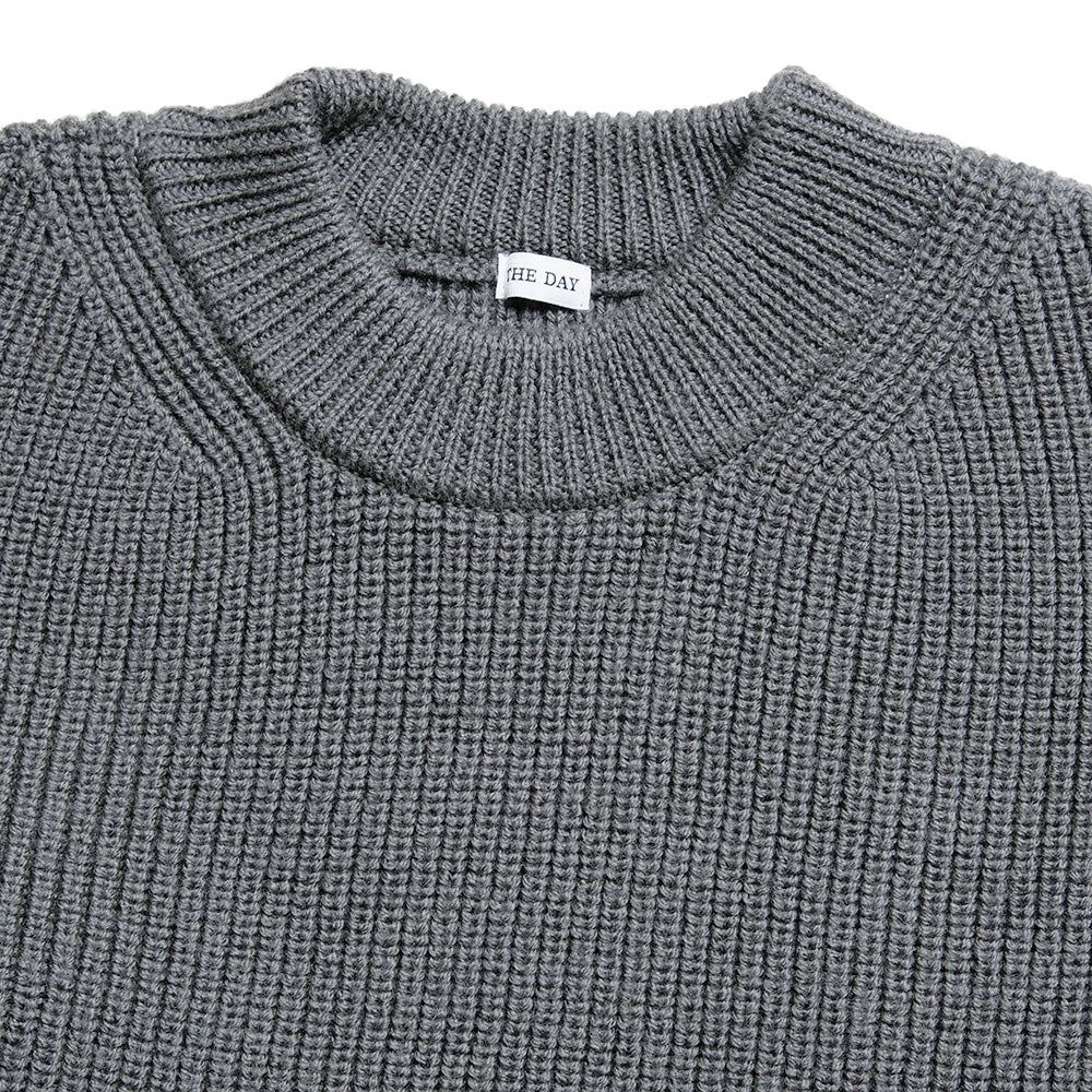 THE DAY - LOW GAUGE MERINO CREWNECK KNIT - D24W-03001