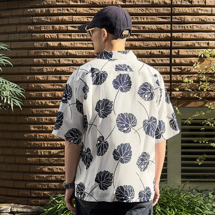 SOUTH2 WEST8 - S/S Open Collar Shirt - Leaf - SX678