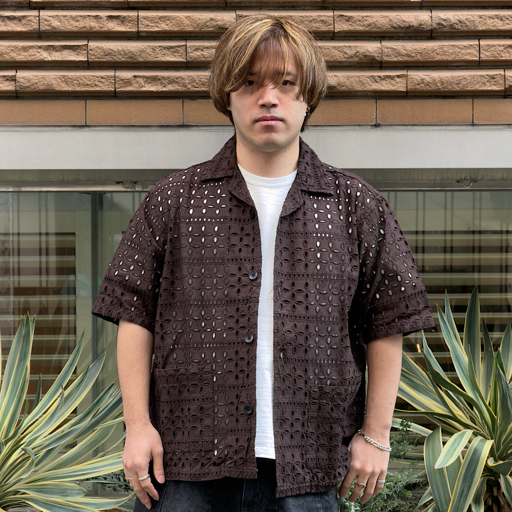 SOUTH2 WEST8 - Cabana Shirt - Cutwork Embroidery - SX701