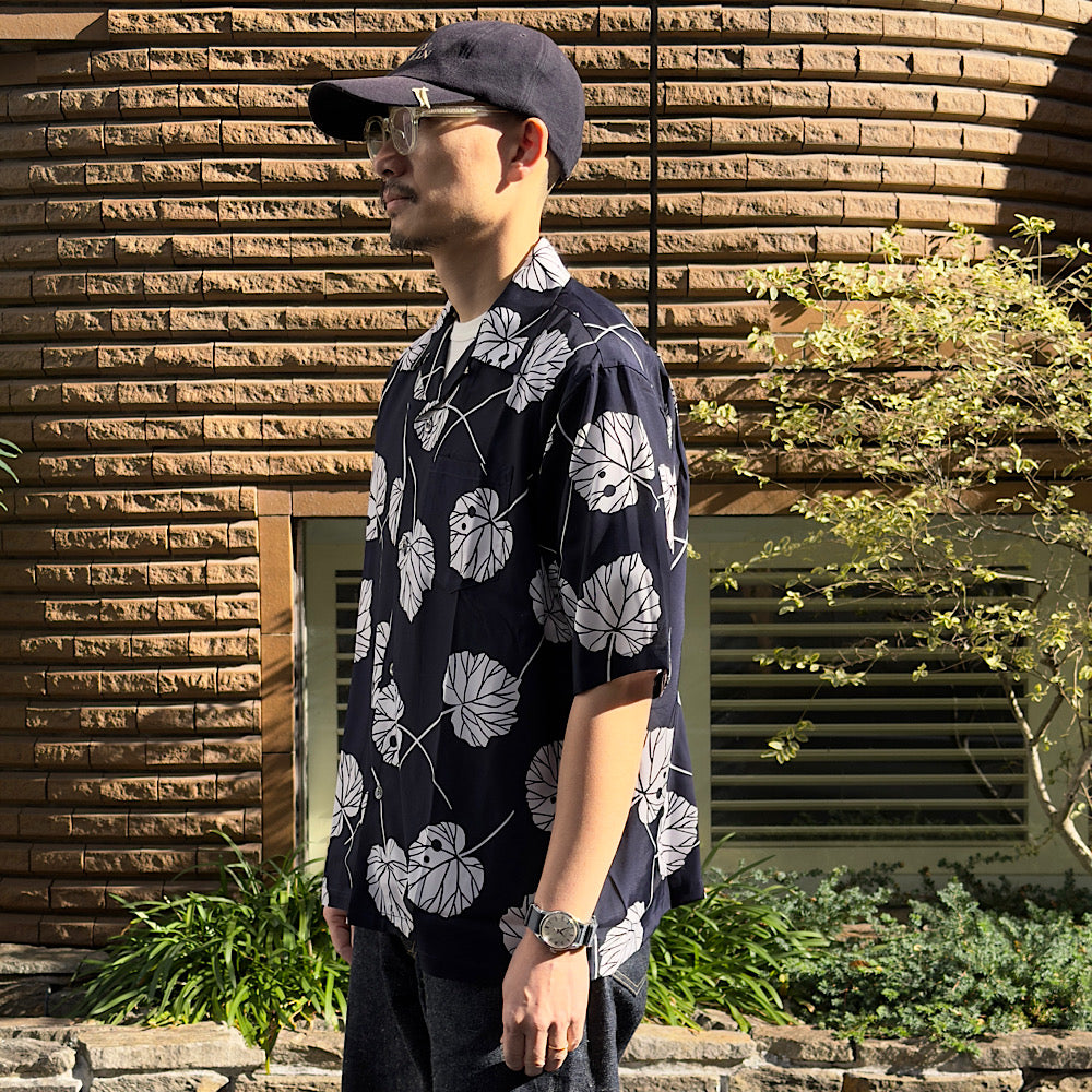 SOUTH2 WEST8 - S/S Open Collar Shirt - Leaf - SX678