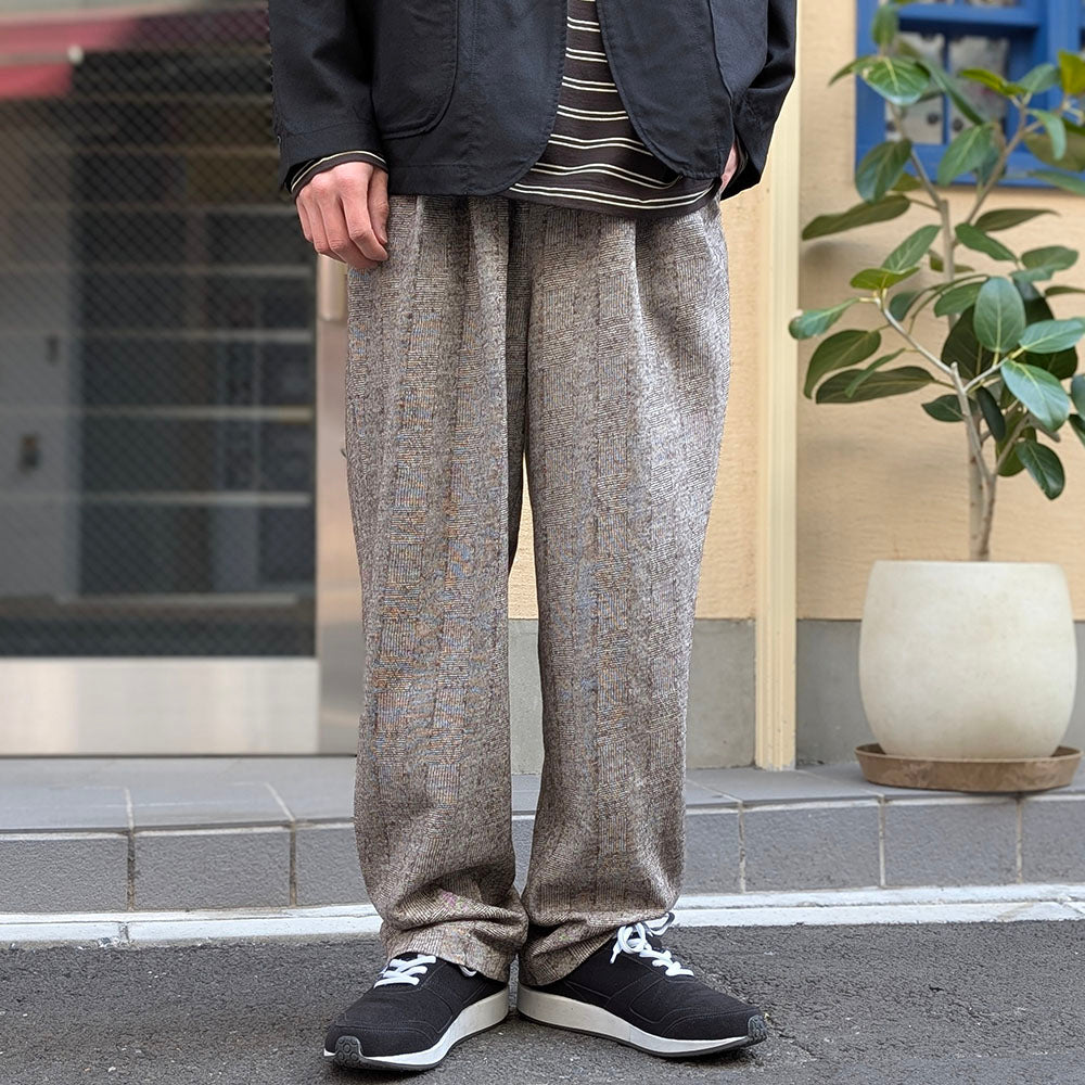FRANK LEDER - DEAD STOCK LIMITED RARE VINTAGE FABRIC - 2 TUCK DRAWSTRING PANTS - FL-0713005