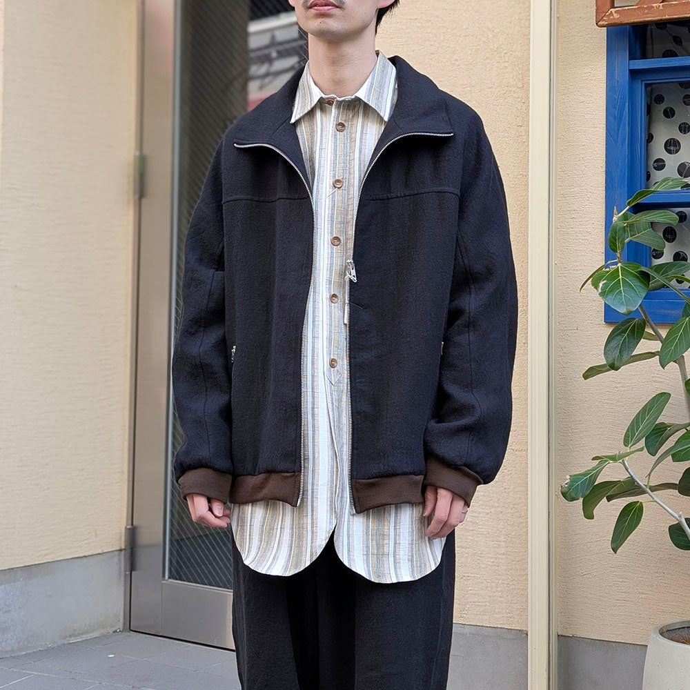 FRANK LEDER - WASHED WOOL ZIP UP SHIRT - FL-0717027