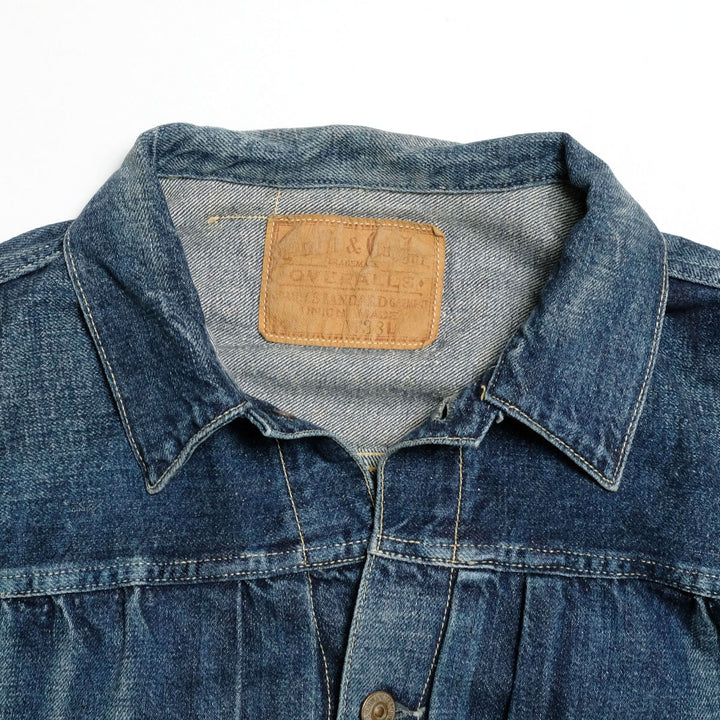 GOLD - RECYCLED WASTE SUVIN COTTON YARN 11.5oz. DENIM BLOUSE - VINTAGE WASHED - GL15861H