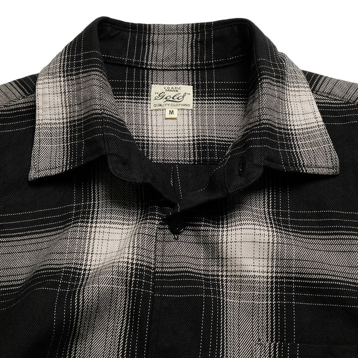 GOLD - SUVIN COTTON FLANNEL PLAID REGULAR COLLAR SHIRT - GL29546