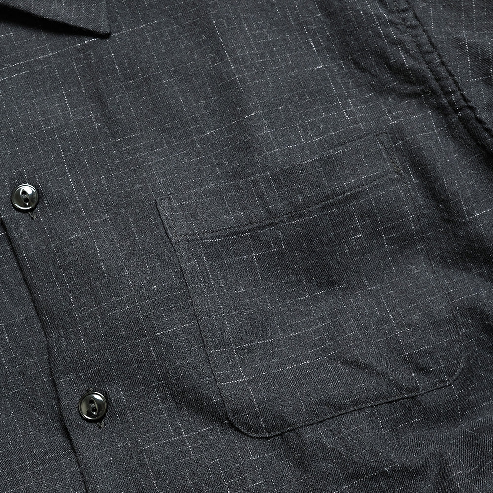 GOLD - Super 120's WOOL CHECK OPEN SHIRT - GL29548