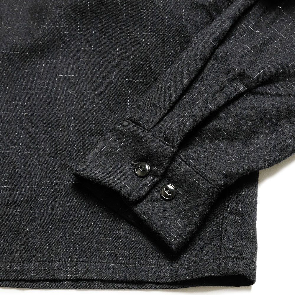 GOLD - Super 120's WOOL CHECK OPEN SHIRT - GL29548