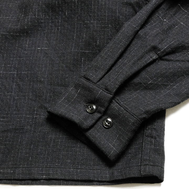 GOLD - Super 120's WOOL CHECK OPEN SHIRT - GL29548