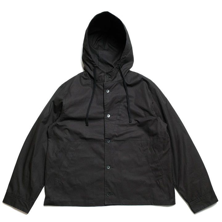 BRENA - Hood Coach Jacket - High Count Vintage Ox Black - HOOD-F25