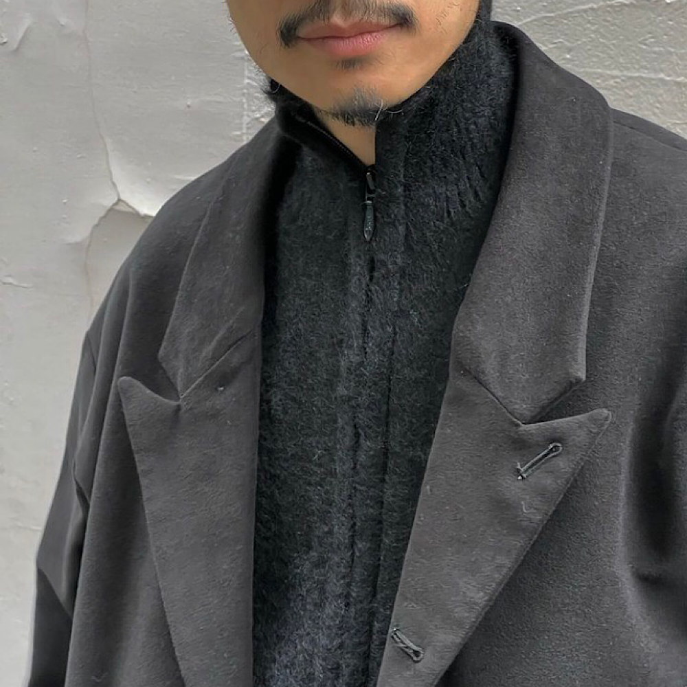 Needles - Zipped Mohair Cardigan - Solid - NS283 – Sun House Needles - Zipped Mohair Cardigan - Solid - NS283 – Sun House